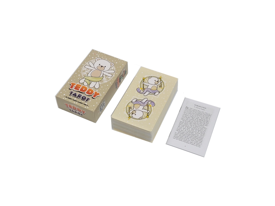 Jogo De Tabuleiro Teddy Bear Tarot 12x7, Contendo 79 Cartas De Tarot.