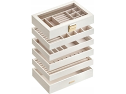 Caixa De Jóias 6 Nível Branco 17x28x25 3cm Organizador