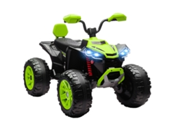 Quadriciclo Elétrico Infantil com 24v e 2 Lugares, 2 Motores com Velocidade Até 6,5 Km/h, Faróis, Buzina e Usb, Dimensões 109x68,5x76 Cm na Cor Verde