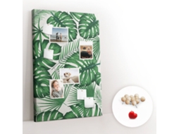 Quadro De Cortiça Com Impressão Folhas De Planta Monstera Para O Corredor Espelharte (80x120 Cm)