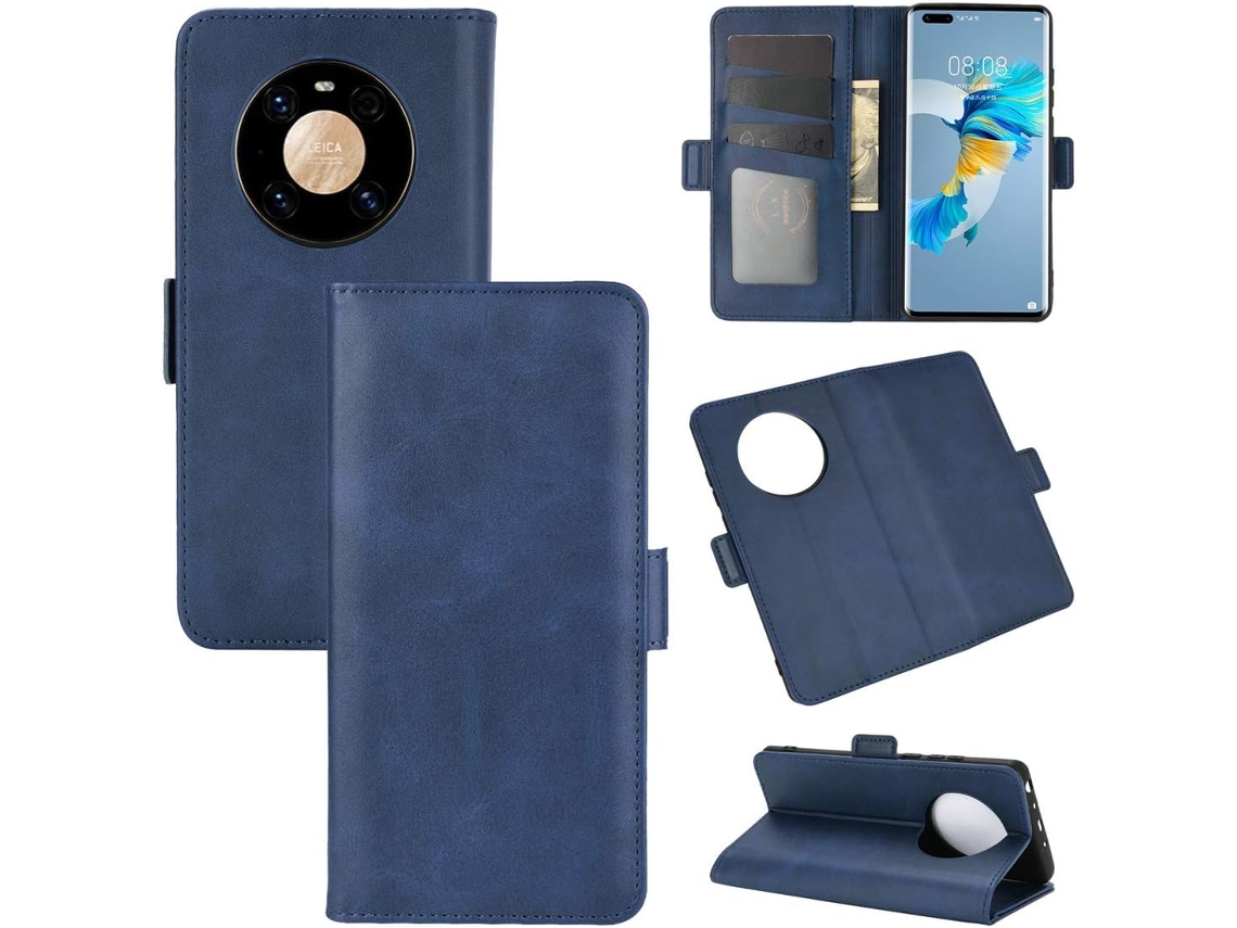Capa Cartões Função para Huawei Mate 40 Pro HONGWE. Azul