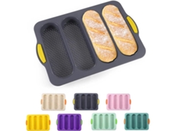 Molde De Silicone Para Baguete, 4 Baguetes, Forma Antiaderente Para Assar Pão, Cachorro Quente, Molde Para Baguete U4342