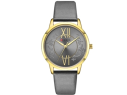 Relógio Feminino Com Pulseira Redonda De Couro, À Prova D'água, Relógio De Pulso Feminino Em Couro Estampado