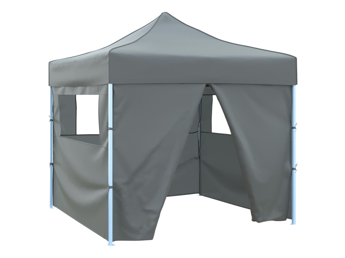 Vidaxl Tenda Festas Pop-up Dobrável 4 Paredes Laterais 3x3 M Antracite