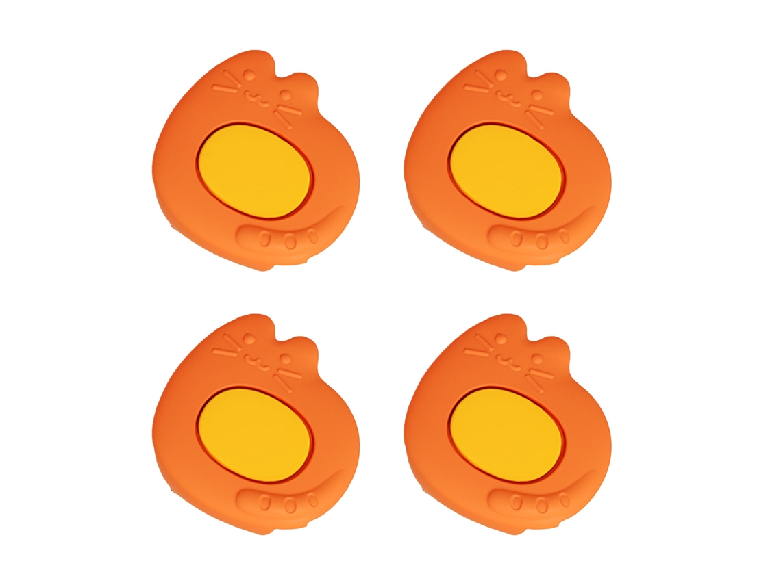 Mali protetor de Canto de Móveis Silicone Macio 4pcs Desenho Animado para Bebê Laranja