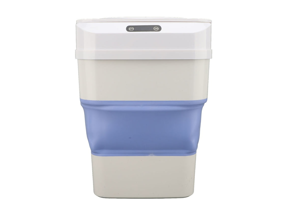 Lixeira inteligente com sensor automático pliável para quarto escritório cozinha azul
