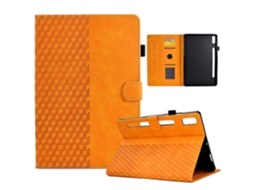 Capa De Couro Com Relevo Em Losango Para Tablet Lenovo Tab P11 Pro Gen 2