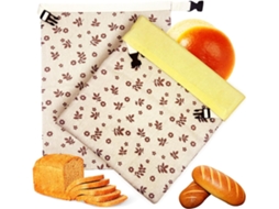 Conjunto De 2 Sacos Reutilizáveis, 40×30 Cm, Para Conservar Pão Caseiro De Fermentação Natural, Com Armazenamento Respirável