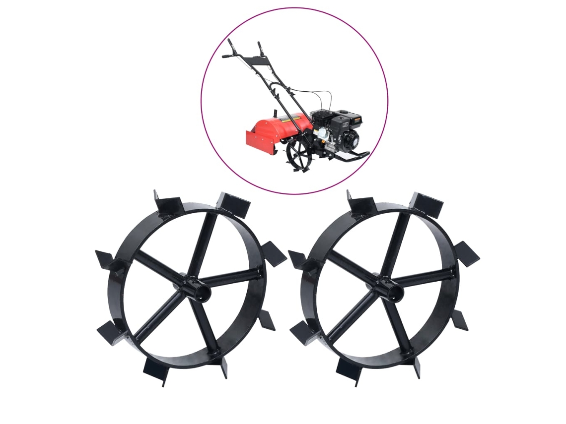 Metal Wheel For Tiller, Metal Wheels For Tillers Vidaxl Preto Metal