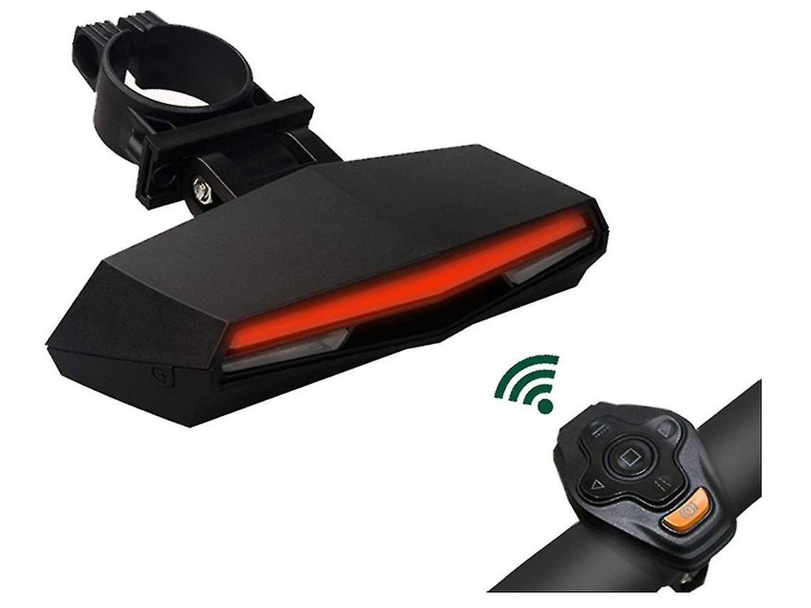 Carregador Luz Indicadora Mudança Direção Bicicleta Usb Recarregável Yizhood Preto
