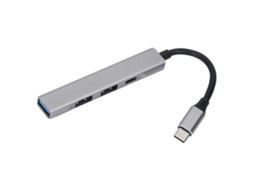 Hub Usb 3.0 7 Em 1 Docking Station Splitter Com Portas Usb A E C Para Pc, Computador, Móvel E Tablet