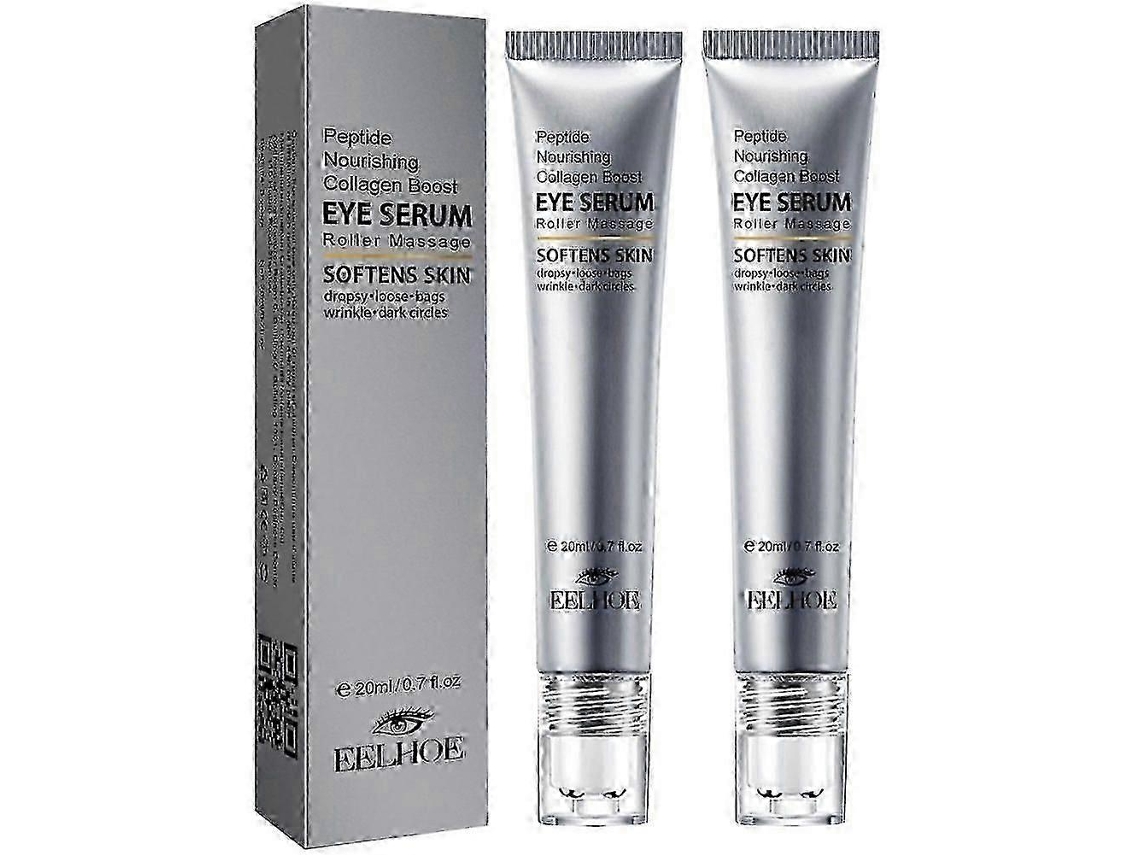 Sérum de peptídeos para os olhos com um rolo de massagem nutritivo para aliviar bolsas, olheiras e inchaço na área dos olhos. Creme para o cabelo.