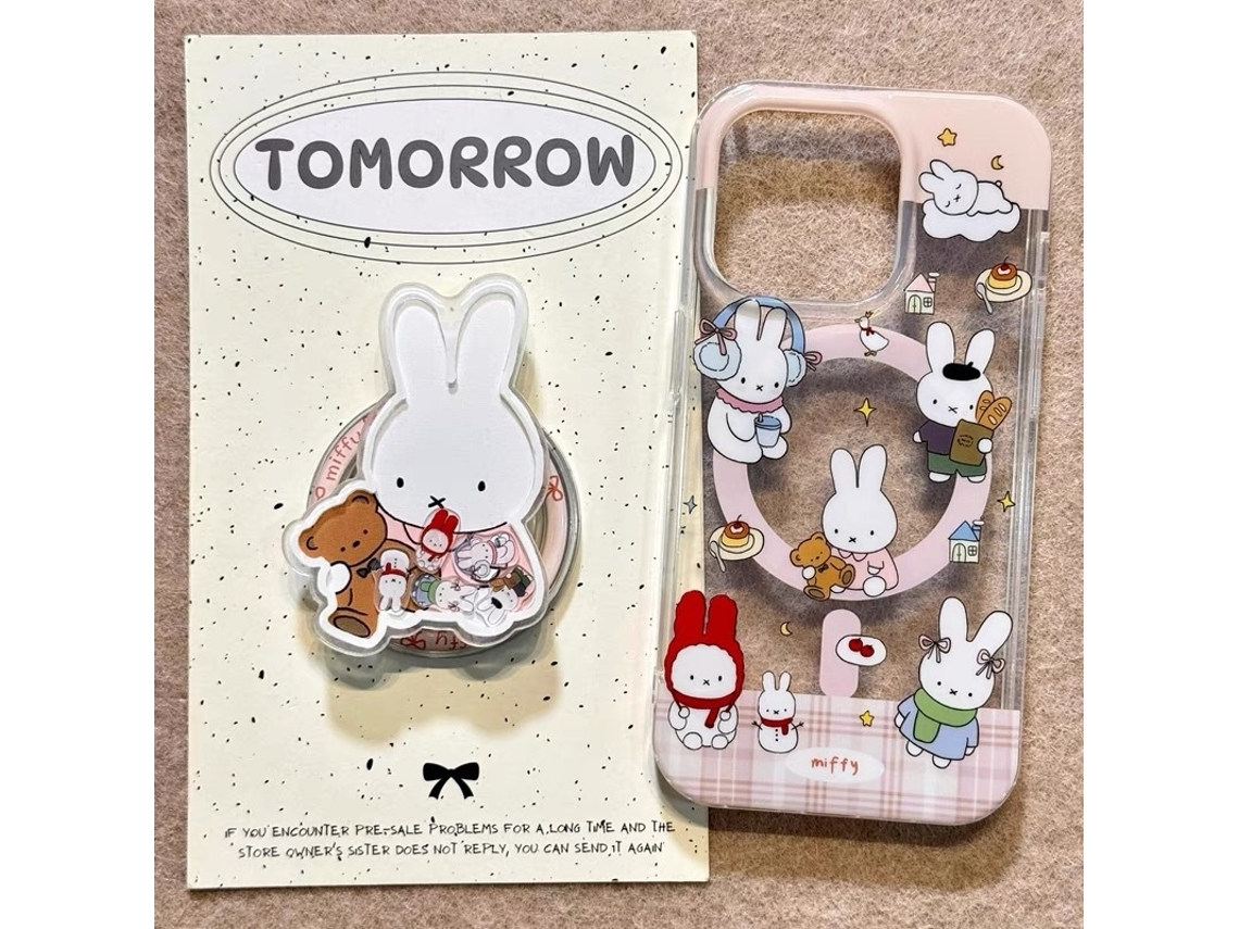 Capa Para Iphone 17/air Com Ventosa Magnética, Fofa, Da Coelhinha Miffy, Com Suporte De Partitura De Balanço.
