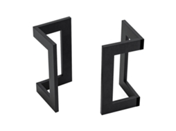 Conjunto de 2 Pernas de Mesa Kaskinen em Forma de V em Aço 42X22X21Cm Preto [EN.CASA]
