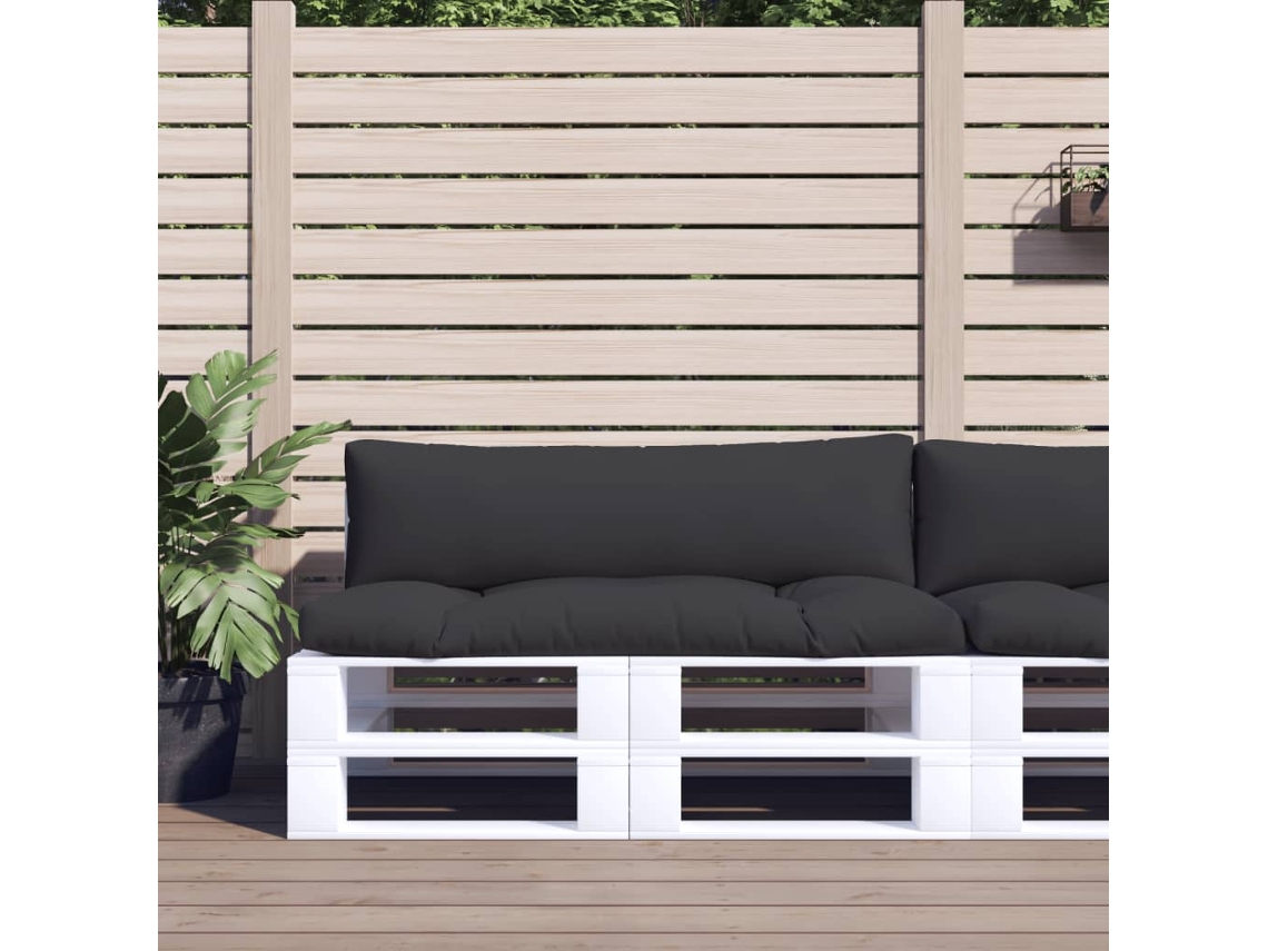 Almofadões De Paletes 2 Pcs Tecido Preto Dkd Home Decor