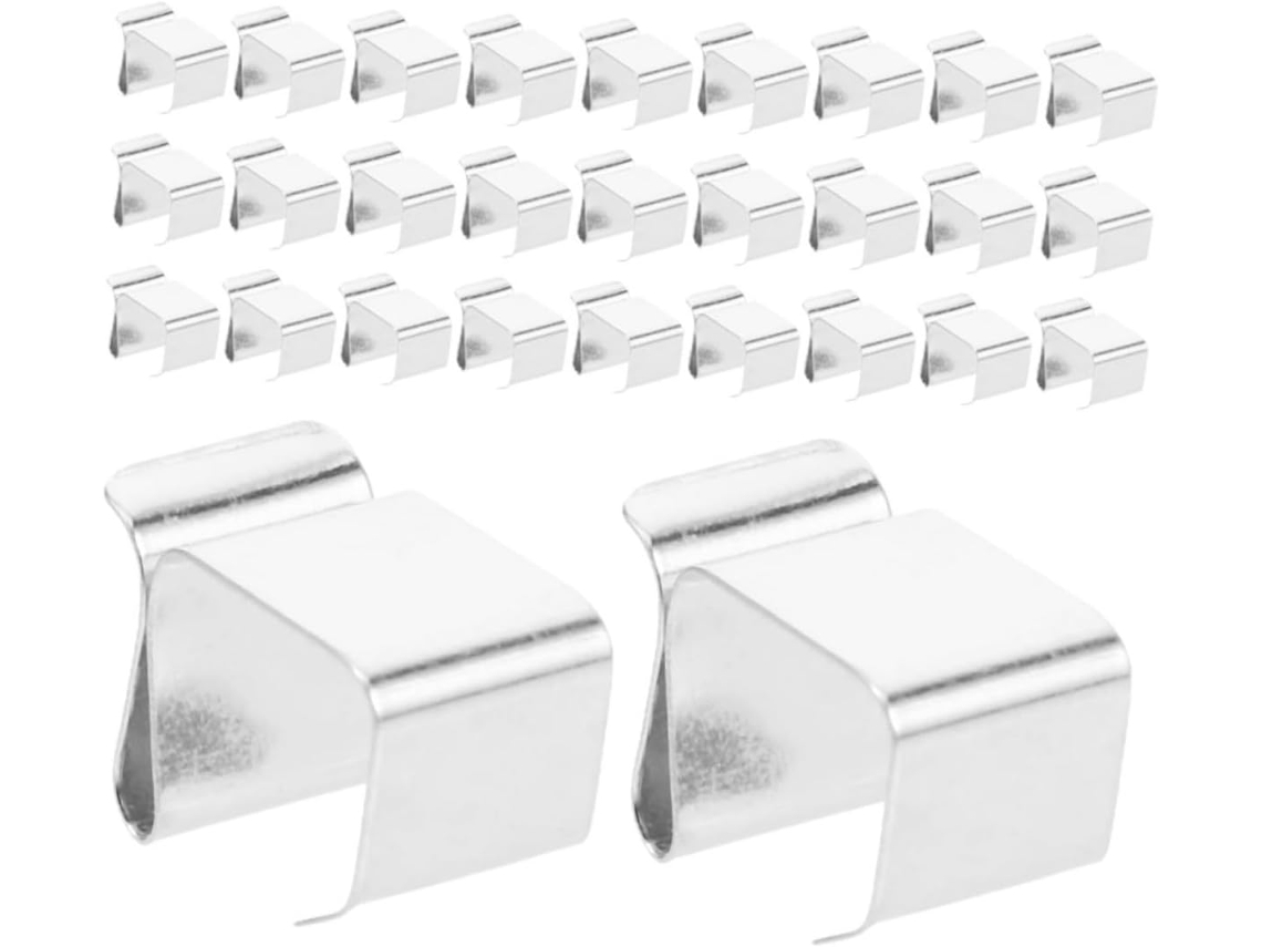 Pacote com 60 Peças de Suportes para Cordões de Luzes, Ganchos para Calhas para Iluminação Externa, Suportess Às CHABERLU