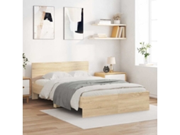 Cama De Casal | Camas Para Quarto | Estrutura De Cama Com Cabeceira 120x200 Cm Carvalho Sonoma