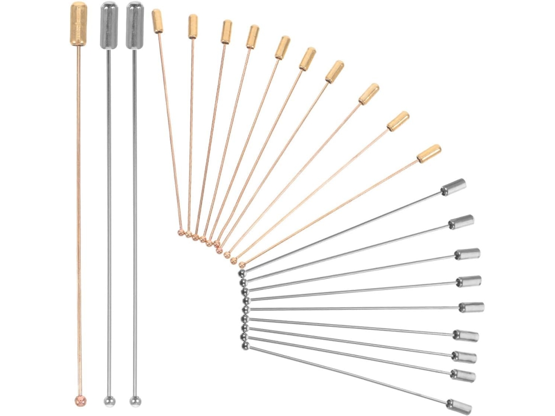 Aço inoxidável para fabricação de joias, 90 mm, pacote com 20 peças.
