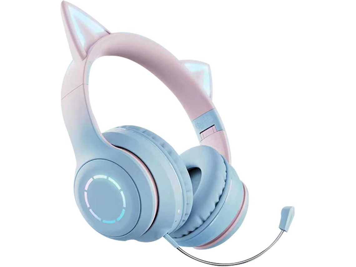 Fones De Ouvido Com Orelhas Gato Iluminadas Por Led Rgb, Dobráveis E Com Som Estéreo