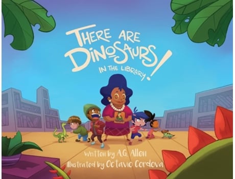 Livro There Are Dinosaurs in the Library! de A G Allen (Inglês)