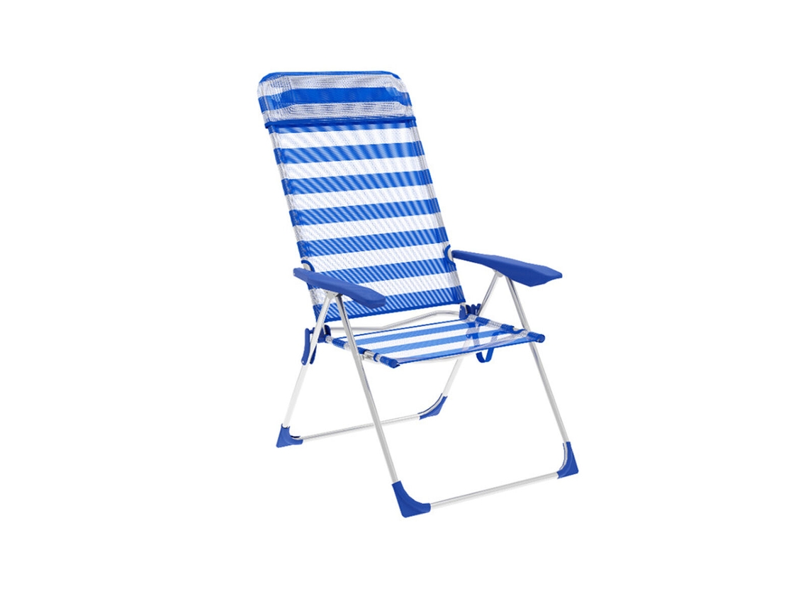 Cadeira Dobrável Marbueno Azul Branco 69 X 110 X 58 Cm