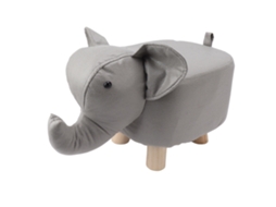 Banquinho de pé de elefante cute antiderrapante silencioso confortável estável multiuso para crianças cinza claro S/MARCA