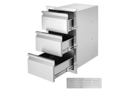 Gaveta Inox Para Cozinha Exterior Com 3 Níveis De Arrumação Tekmaquinas