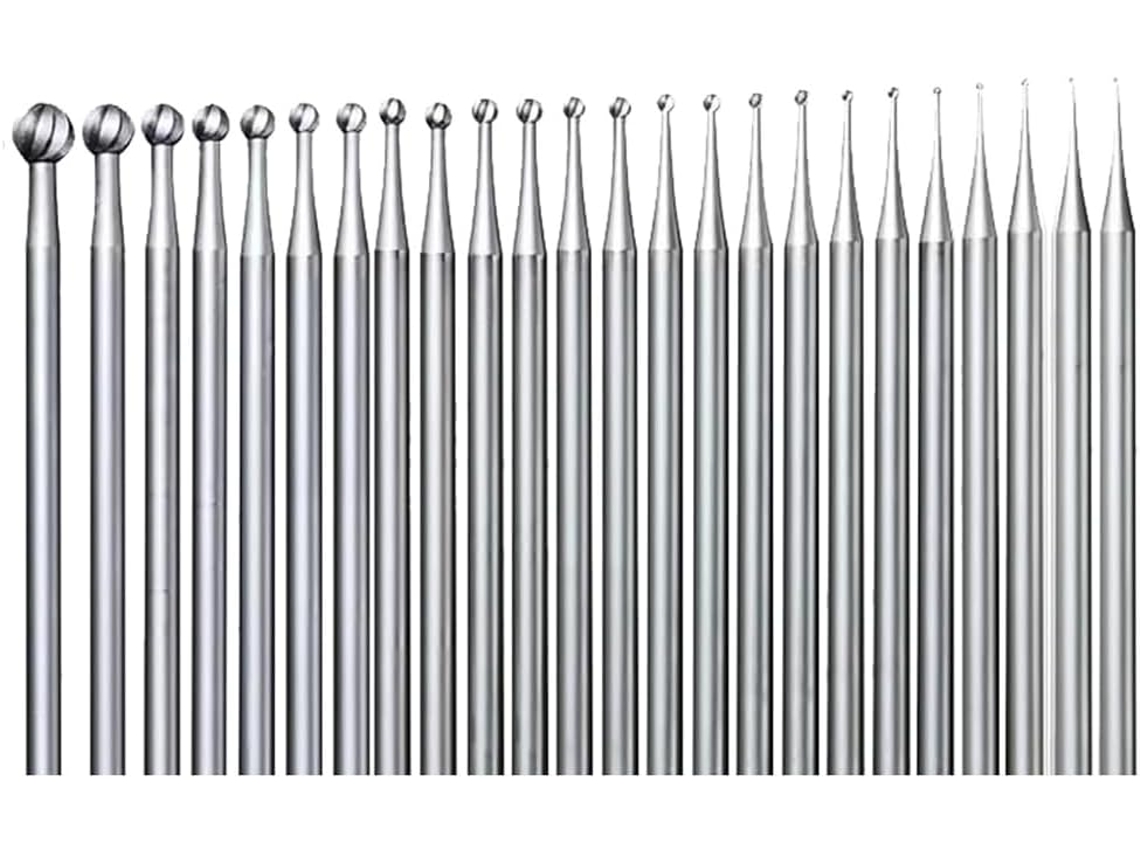 24 Cortadores De Bolas Redondas - Corte Em Formatos De Haste De 3/32 Polegadas - Ferramentas Para Escultura/gravação