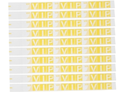 Pulseiras VIP feitas de papel sintético macio, pacote com 100 unidades para festas.