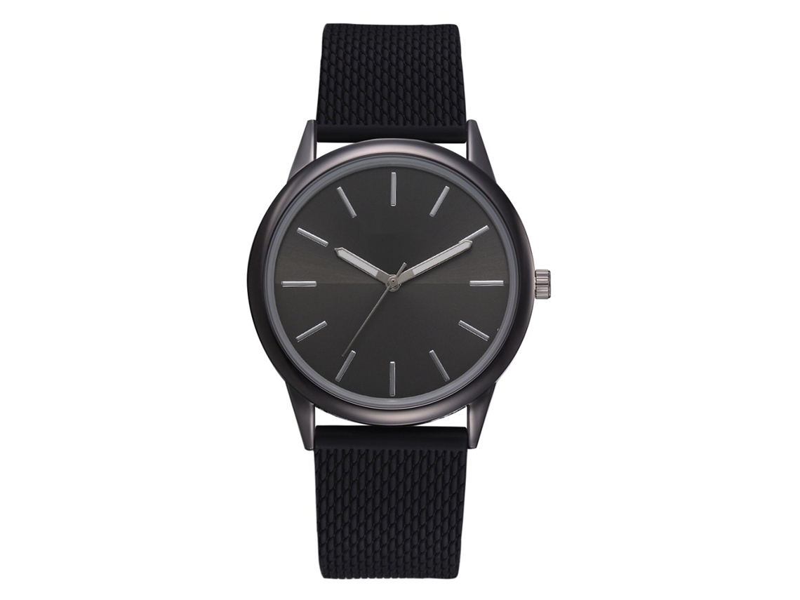Relógio de Pulso Feminino Casual de Silicone com Movimento Quartzo Lvpai Preto