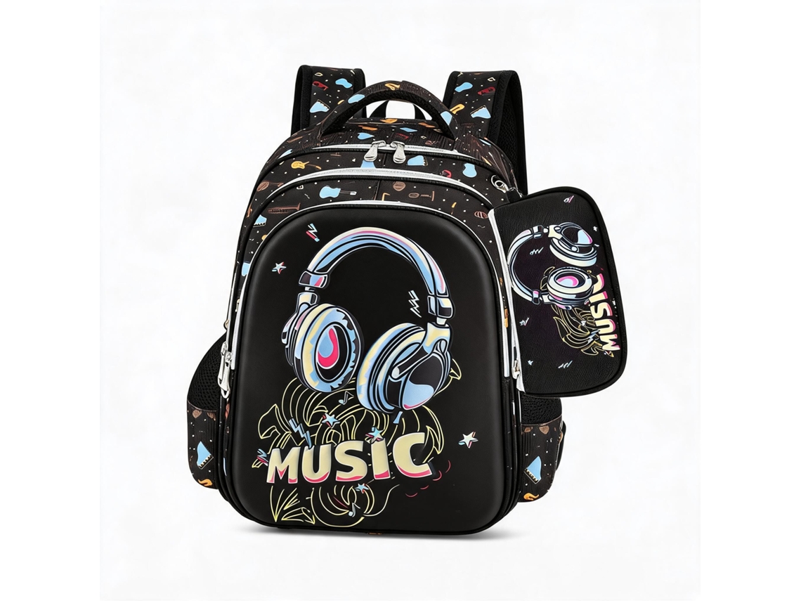 Mochila De Estudante 3d Casca Rígida, Leve, Suporte Lombar, 16 Polegadas Com Estojo Incluído