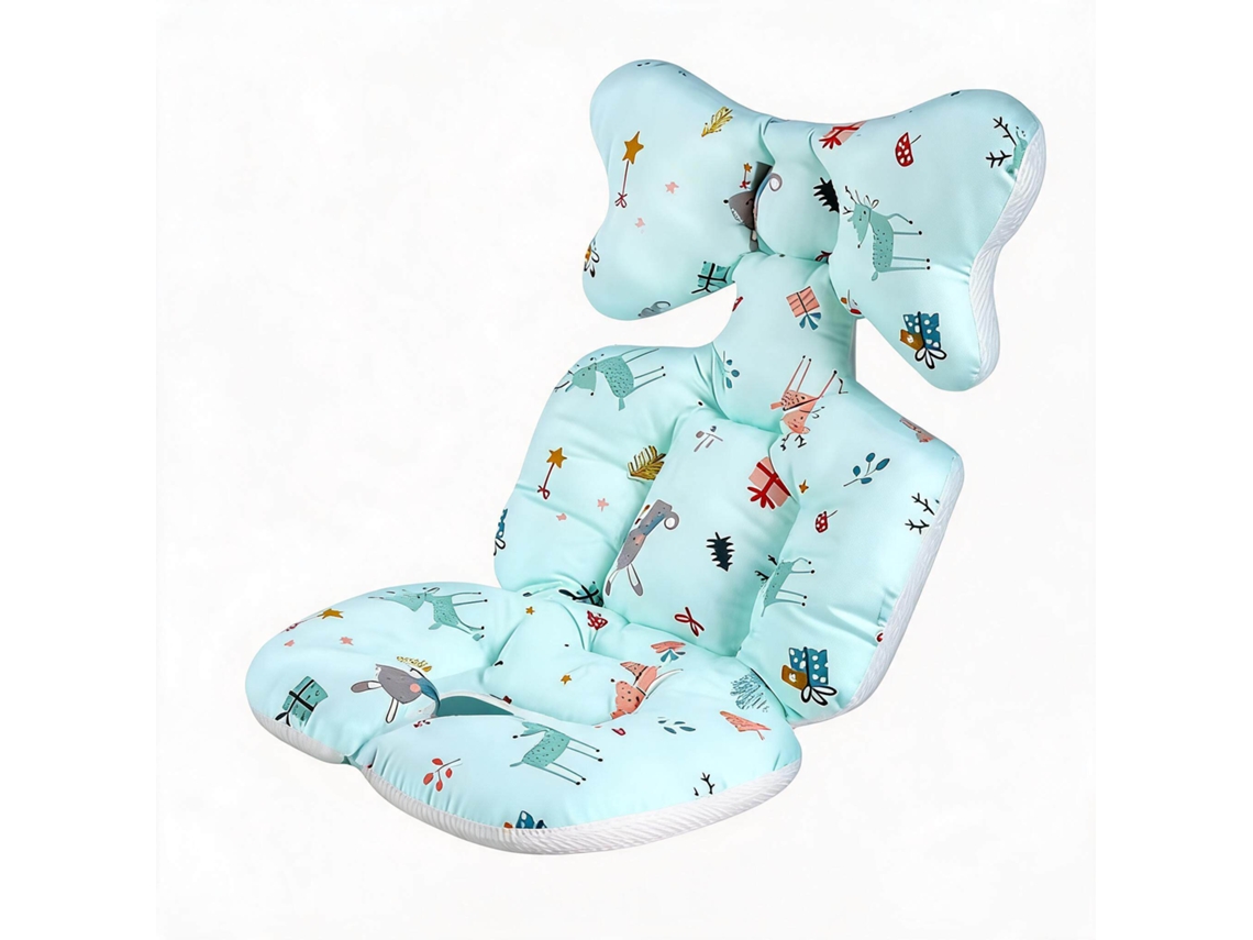 Almofada de Assento para Carrinho de Bebê HENTEN HOME Universal Respirável Algodão, Suporte Lombar e Absorção de Impacto
