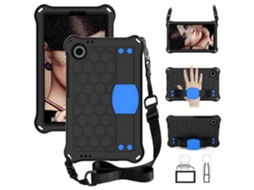 Capa texturizada Fovo Honey e suporte de EVA para tablet Samsung Galaxy Tab A9, preto/azul Hengrongshen