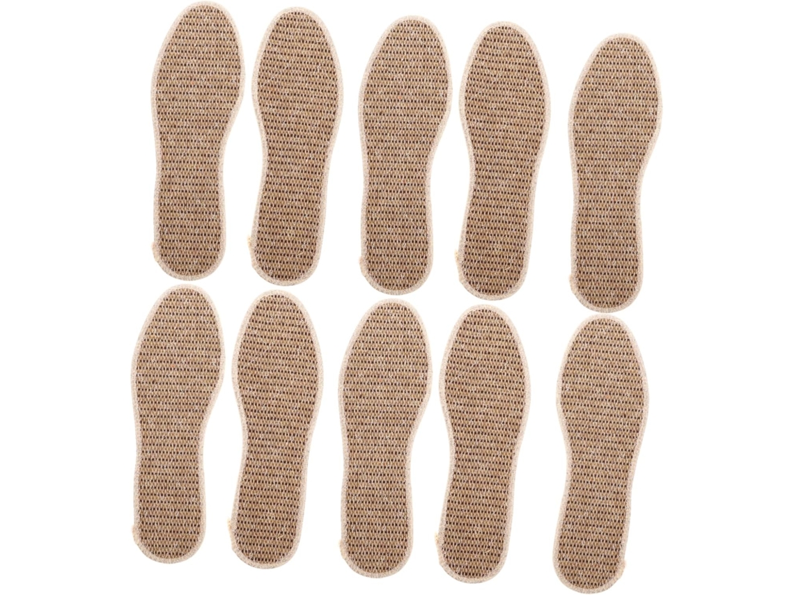 Sherchpry 5-pares De Palmilhas Algodão E Linho Com Absorção Suor, Base Confortável E Fragrância Natural Para Sapatos