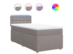 Box Spring Bed, Box Spring Beds Vidaxl Cinzento-acastanhado Tecido (80 X 200 Cm)