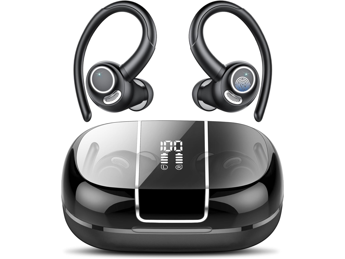 Auscultadores Esportivos Bluetooth 5.3 Graves Profundos 48h Reprodução Microfone Hd IP7 JIAPEI