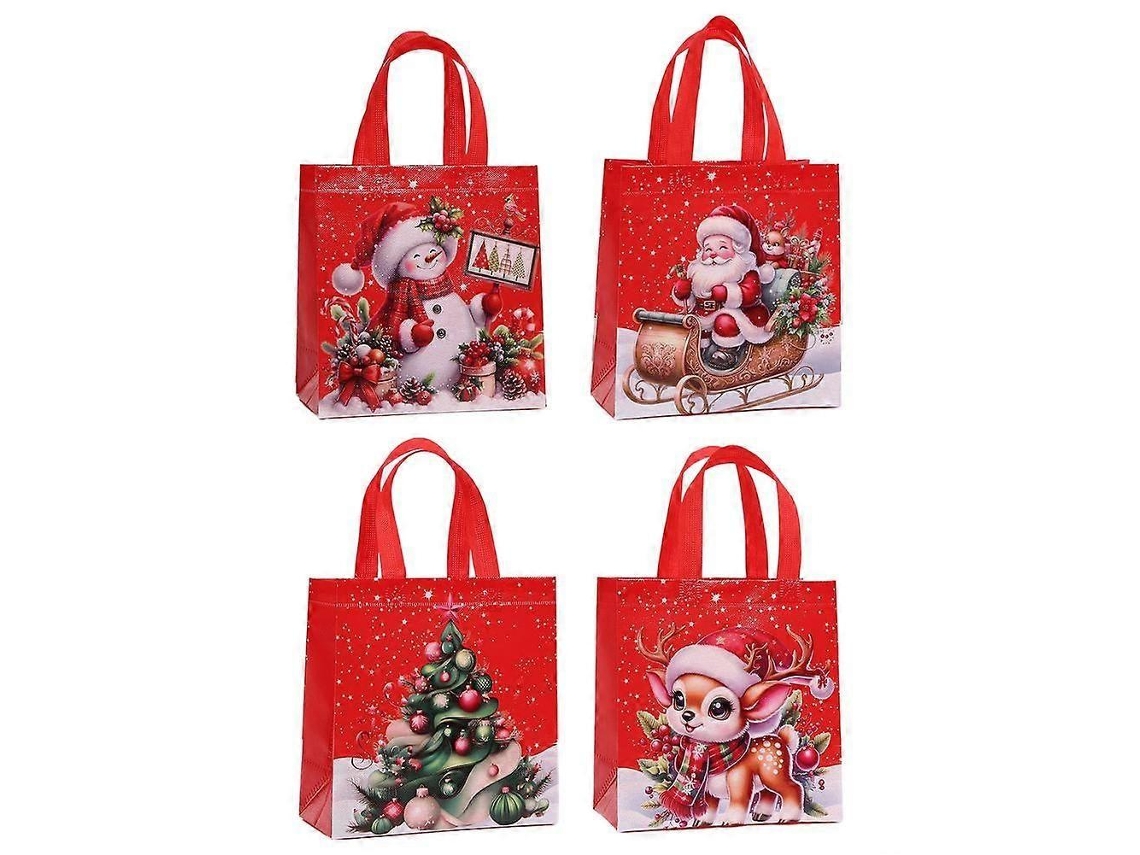 Sacos De Presente Não Tecido, Resistentes E Impermeáveis, Para Doces, Festas De Natal E Compras