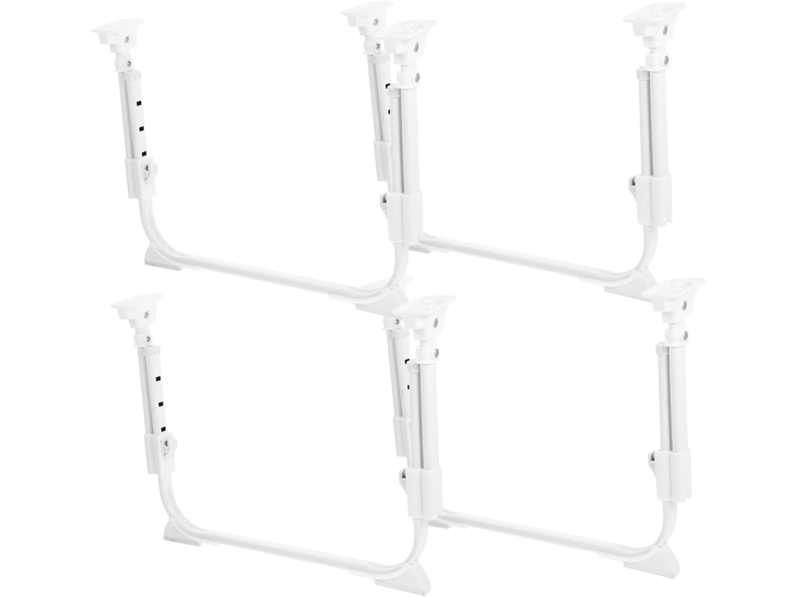 2 Pares De Pés Dobráveis Em Formato De U Com Travamento Automático Para Mesa E Cama.