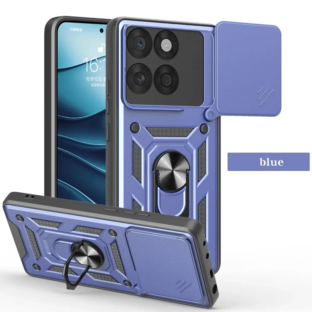 (azul, Motorola Edge 50 Fusion) Capa Magnética Com Proteção Deslizante Para Câmera, Suporte De Anel E Capa Traseira