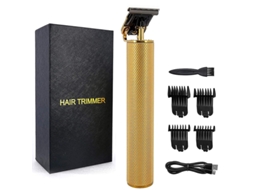 Cortador de Cabelo Elétrico, T tatuagem Cabeça, Dentes Gravados, Cabeça de Refrigeração a Água Usb MDUG (ouro)