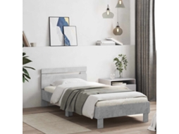 Vidaxl Estrutura Da Cama Cinzento Cimento Derivados De Madeira