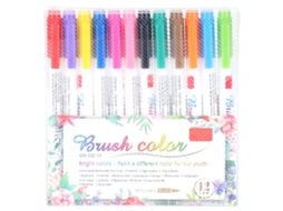 12 Peças de Lápis de Água com Pincel Suave para Pintura, Desenho, Escrita e Caligrafia Ferramentas Coloridas