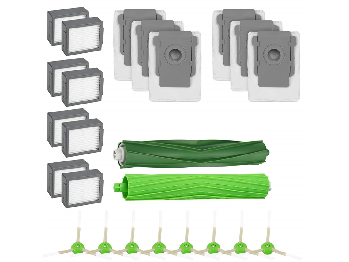 24 Peças De Reposição Peças Compatíveis Para Irobot Roomba I7 E5 E6 I3 Aspirador Acessórios Kit Escova Filtro Saco Poeira*