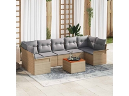 Vidaxl Conjunto De Sofá De Jardim 8 Unid. 7-número De Lugares