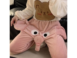 2026 pijama de Pantalones 3d de Elefante/cerdo para Hombre Y Mujer, Suave Y Cálido, Ideal para Regalo de Pareja
