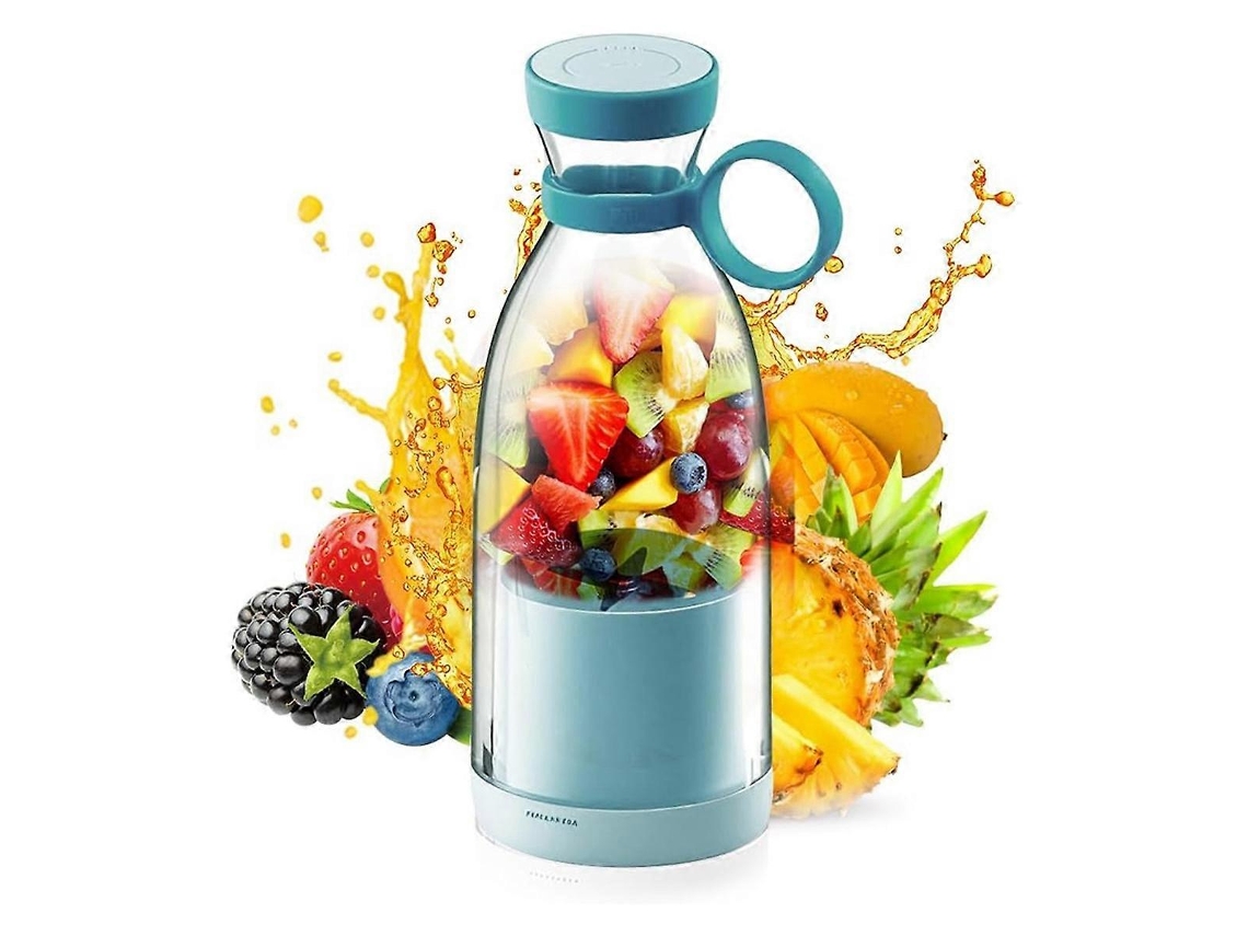 Lurelia Liquidificador Portátil Recarregável Usb, 420 Ml, 6 Lâminas, Aço Inoxidável, Para Sumos