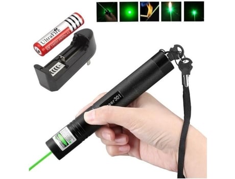 301 ponteiro laser apresentador 18650 bateria carregador, 301 lanterna laser, 301 532nm ponteiro laser verde-caixa de presente USLION