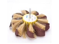 Roda De Polimento De Sisal Laxiscreed Para Uso Manual E Elétrico Com Lixa De Esmeril