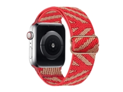 Bracelete Desportiva Elástica Para Apple Watch Series 11/10/9/8/7/6/5/4 Se 3/2/1 (41 Mm, 40 Mm, 38 Mm) Vermelho Panoona