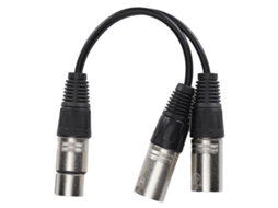Cabo Adaptador de Áudio Estéreo Balanceado Xlr Fêmea para Macho Duplo Microfone, Branco, 1 M/3,3 Pés AQUAFORGE